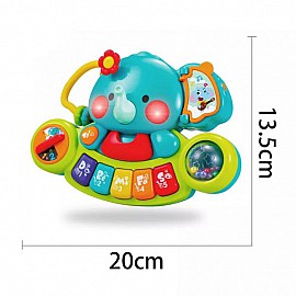 Бебешко пиано Raya Toys Слонче със светлини