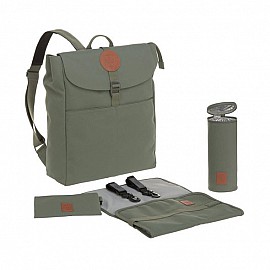 Чанта за бебешка количка Lassig Backpack Olive 1103015513