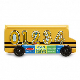 Дървен автобус с цифри за вграждане Melissa & Doug 19398
