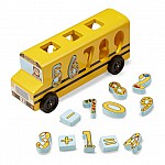 Дървен автобус с цифри за вграждане Melissa & Doug 19398