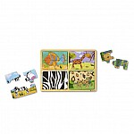 Дървен пъзел Melissa&Doug диви животни 41362