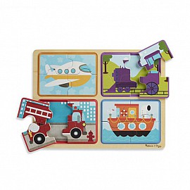Дървен пъзел Melissa&Doug превозни средства 41361
