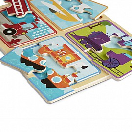 Дървен пъзел Melissa&Doug превозни средства 41361