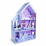 Дървена къща Moni Cinderella за кукли с обзавеждане