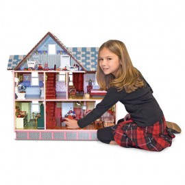 Дървена викторианска къща за кукли Melissa and Doug 3 етажа 12580