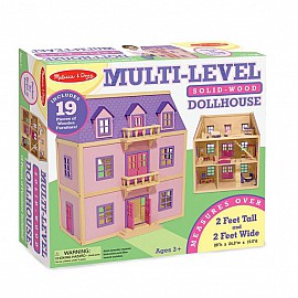 Дървена къща за кукли с обзавеждане Melissa and Doug 3 етажа 14570