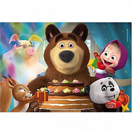 Детски пъзел Lisciani MAXIFLOOR Маша и мечокът 2х12ч. 86115