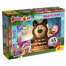 Детски пъзел Lisciani MAXIFLOOR Маша и мечокът 2х12ч. 86115