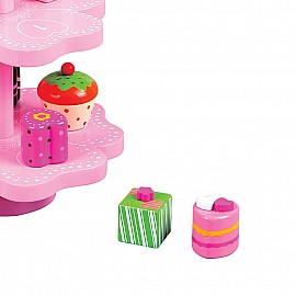 Дървени магнитни кексчета с поднос, Сърце