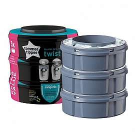 Комплект Tommee Tippee 3 бр. резервни касети за хигиенен кош Twist&Click
