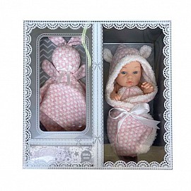 Кукла бебе Raya Toys Baby So Lovely Новородено с играчка Розов 25 см