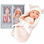 Кукла бебе Raya Toys Baby So Lovely Новородено с играчка Розов 25 см