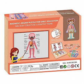 Магнитен пъзел Raya Toys Човешкото тяло 30 части