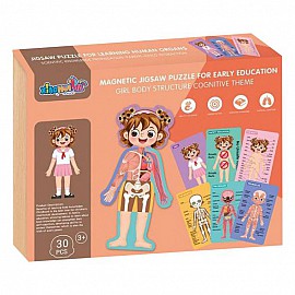 Магнитен пъзел Raya Toys Човешкото тяло 30 части