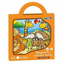 Магнитен пъзел Raya Toys Парк с животни 40 части