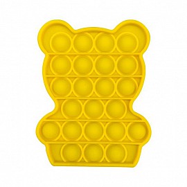 Анти-стрес игра Pop It Fidget Мече, Жълт