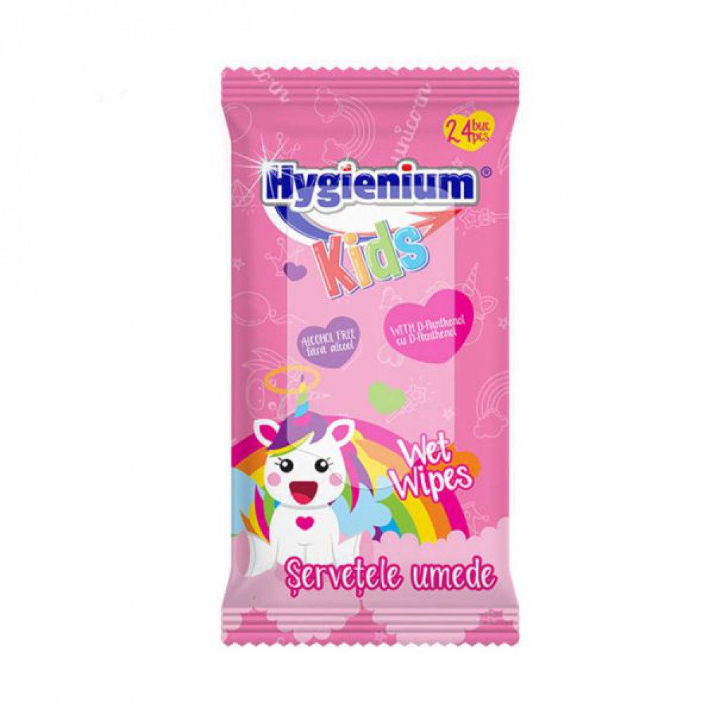 Мокри кърпи Hygienium Unicorn Pink 24 бр.