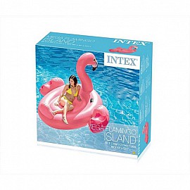 Надуваем остров INTEX Розово фламинго 218х211х136 см