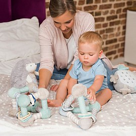 Образователна играчка Babyono Tiny Yoga пирамида розова 898/01