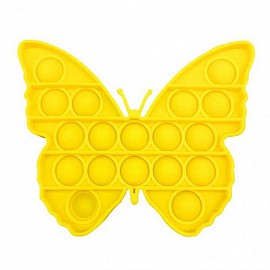 Анти-стрес игра Pop It Fidget Пеперуда, Жълт