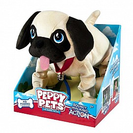 Плюшен любимец Peppy Pets за разходка навън - кученце Мопс