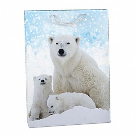 Подаръчна торбичка Hoomark Snow animals XL