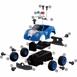 Полицейска кола Raya Toys за сглобяване City Police