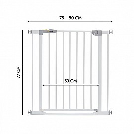 Преграда Hauck Clear Step Gate White