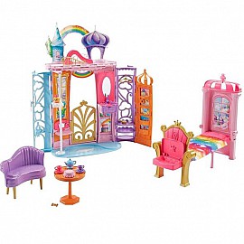 Преносим замък за кукли Barbie Дъга