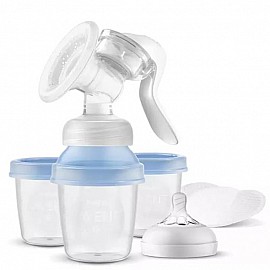 Ръчна помпа Philips AVENT за изцеждане на кърма Natural Motion с контейнери VIA