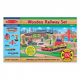 Дървена влакова композиция Melissa and Doug 132 части 10701