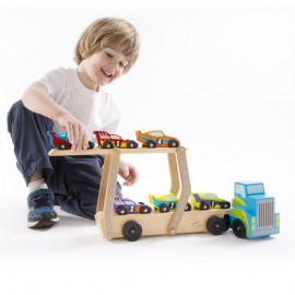 Автовоз с коли дървен Melissa and Doug 12759