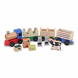 Локомотив с вагони и животни Melissa and Doug 14545