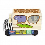 Дървен камион с форми животни Melissa and Doug 15180