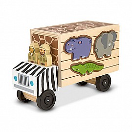 Дървен камион с форми животни Melissa and Doug 15180