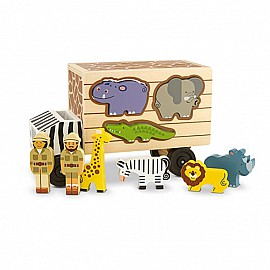 Дървен камион с форми животни Melissa and Doug 15180