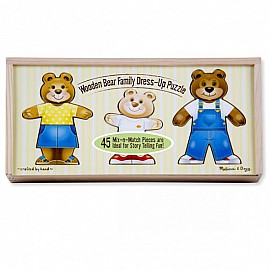 Дървени мечета с дрехи Melissa and Doug 13770