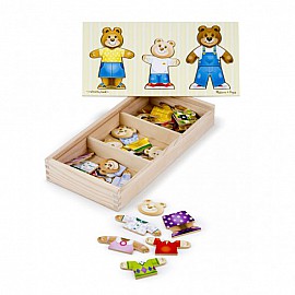 Дървени мечета с дрехи Melissa and Doug 13770