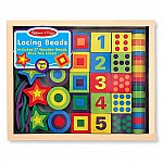 Низанка с дървени фигурки и цифри Melissa and Doug 13775