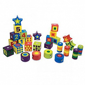 Низанка с дървени фигурки и цифри Melissa and Doug 13775