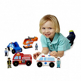 Спешен отряд дървени коли Melissa and Doug 19285