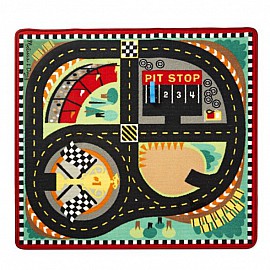 Детско килимче Melissa and Doug Писта с дървени колички 19401