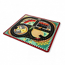 Детско килимче Melissa and Doug Писта с дървени колички 19401