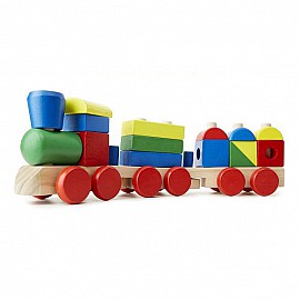 Дървен влак низанка Melissa and Doug 10572