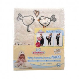 Хавлия с качулка Baby Matex Maxi Plus Birds 0216 02, Екрю