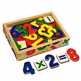Дървени цифри Melissa and Doug-магнити в кутия 10449