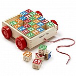 Дървено ремарке с кубчета Melissa and Doug ABC 11169