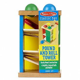 Дървена кула с топчета и чук Melissa and Doug 13559