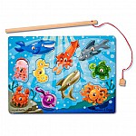 Дървен пъзел Melissa and Doug Магнитна въдица за риболов 13778
