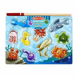Дървен пъзел Melissa and Doug Магнитна въдица за риболов 13778